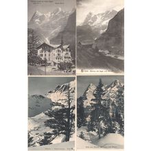 Murren Allmendhubel Eiger Und Munch Hotel Switzerland 4x Mint Postcard s