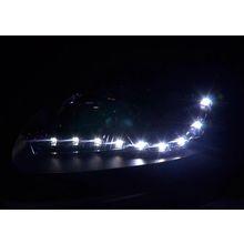 FK LED Halo Projector Eye DRL Headlights VW Golf 5 MK5 1K Black 03-08 GTi LHD