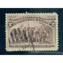 Used 231 2c Landing of Columbus Almost Very Fine T1381