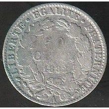 1882 A France 50 Centimes Silver Coin