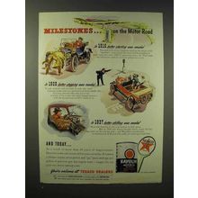1945 Texaco Havoline Motor Oil Ad - Milestones on Road