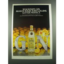 1980 Seagram's Extra Dry Gin Ad - Makes Your Tom Collins