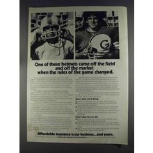 1980 American Insurance Association Ad - These Helmets