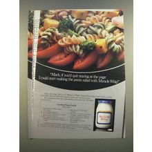 1986 Kraft Miracle Whip Ad - Garden Pasta Salad Recipe