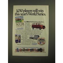 1987 Gillette Razors Ad - 1,030 Players Will Win This Year's World Series