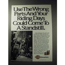 1988 Harley-Davidson Parts Ad - Your Riding Days