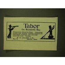 1924 Tabor on Buzzards Bay School Ad - Tabor on Buzzards Bay