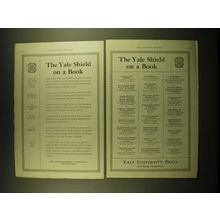 1924 Yale University Press Ad - The Yale Shield on a Book