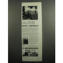 1937 The Milwaukee Road Railroad Ad - There's a new world waiting