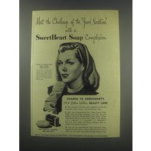 1946 SweetHeart Soap Advertisement - Meet the challenge of the jewel neckline