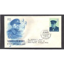 FDC 100th FDC Art Craft 4 1/2p Churchill (Cachet-Typed/A) CV42248