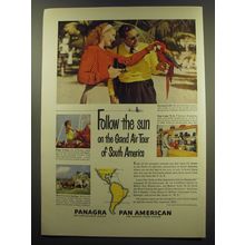 1949 Panagra Pan American Airways Ad - Follow the sun on the grand air tour
