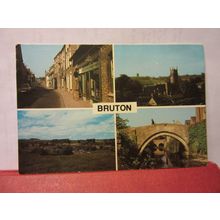 multiview, BRUTON, SOMERSET. unused postcard by Kingsley =