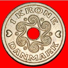 ⰆHEARTS 1992-2023:DENMARK★1 CROWN 1994★MARGRETHE II (1972-)★LOW START★NO RESERVE