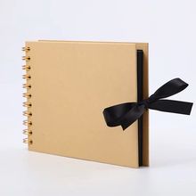 Woodside Home Living Ribbon Tie Scrap Book Style Photo Album 21.5cm x 15cm - Bro
