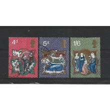 GB.1970 Christmas set of 3.Fine Used.Jul25