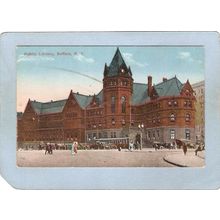 New York Buffalo Public Library Street Scene Street Scene Intersection w/T~2857