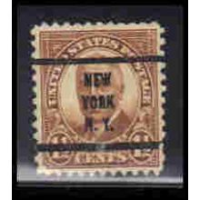 Used 684 1 1/2c Warren Harding Almost Very Fine PreCnx KA7053