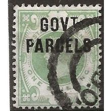 1890 O68 1/- Dull Green Government Parcels Official Fine Used ...