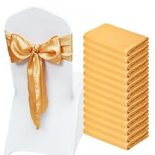 Stretch Spandex Chair Sashes Bows, Chair Slipcover and Stretch Chair Sash, E...