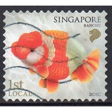 Singapore 2021 Fish Definitives - Ranchu 1st Local s/a Used