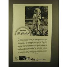 1945 Weston Exposure Meter Ad - Echoes of the Rainbow