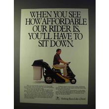 1986 John Deere R70 Riding Mower Ad - Affordable