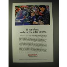 2003 Honda Motorcycles Ad - It's not often a two-hour ride lasts a lifetime