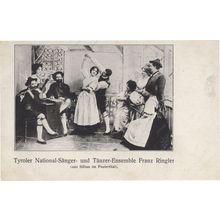 German Tanzer National Sanger Dancing Antique German Postcard