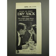 1955 Dry Sack Sherry Advertisement