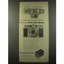 1956 Ansco Super Memar Camera and Anscochrome Film Ad - It's a great year