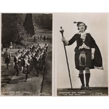 Dagenham Girl Pipers 2x Real Photo Military Girls Postcard s