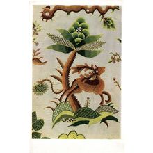 Abigail Pett Antique Embroidered Bed Curtain Cotton Twill Old Postcard