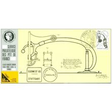 011 Carte officielle Exhibition Sindelfingen 1985 France Timbre Machine Daguin