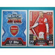 7. Nacho Monreal - Arsenal - Match Attax 2013/14 Football Card EF1