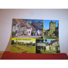 multiview, SHAFTESBURY, DORSET used postcard by J. Salmon 1994 pm =