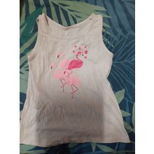 girls size 6 sleeveless pink flamingo top
