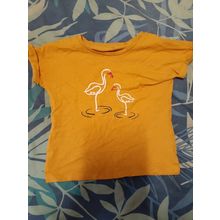 girls size 6 short sleeve top yellowy brown
