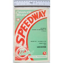 1973 Cradley Heath v Leicester Speedway Programme - 8th September