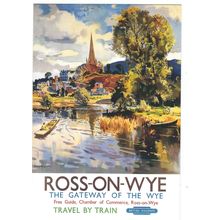 UK RAIL ADVERISING BRITISH RAILWAYS ROSS-ON-WYE CARD NO RAIL 915