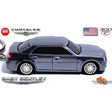 HTF RARE KEYCHAIN SILVER PEWTER GUN GRAY CHRYSLER 300C