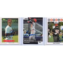 Autographed 3 Card Lot with Elly De La Cruz Signed