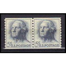 1229 5c George Washington Fine MNH Pair PA0091