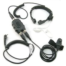 LARINGOFONO TIPO AVIACION PARA KENWOOD WOUXUN PUXING FDC PROFESIONAL RESISTENTE