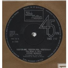 Stevie Wonder - Yester me, Yester you, Yesterday 1969 7" single record TMG717