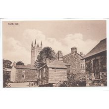 North Hill Village Showing Church and Houses Near Launceston Cornwall Postcard