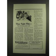 1923 Pepsodent Toothpaste Ad - They Fight Film