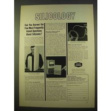 1963 Union Carbide Ad - Questions About Silicones