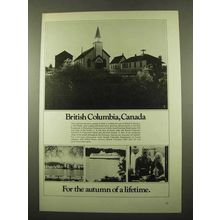 1975 Canada Tourism Ad - British Columbia for Autumn