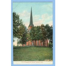 CT Suffield First Congregational Church View Of Tree Shrouded Old Church~684